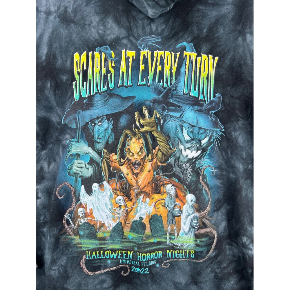 Universal Studios Halloween Horror Nights 2022 Tie Dye Hoodie‎ Scares Size L
